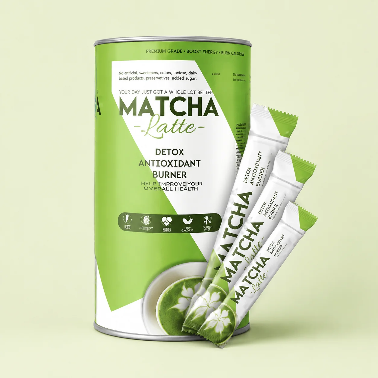 MATCHA PREMIUM JAPANESE LATTE DETOX ANTIOXIDANT BURNER IN DUBAI